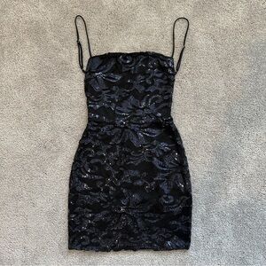 Lucy in the Sky Black Sequin Mini Dress